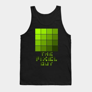 the pixel guy design for the pixel lover - green Tank Top